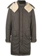 Moncler 'grafton' Padded Coat, Men's, Size: Large, Green, Feather Down/sheep Skin/shearling/polyamide/polyester