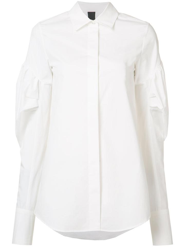 Vera Wang Puff Sleeve Shirt, Women's, Size: 2, White, Cotton