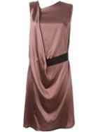 Ann Demeulemeester Draped Dress, Women's, Size: 38, Pink/purple, Silk/spandex/elastane