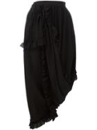 Simone Rocha Ruffled Trim Skirt, Women's, Size: 10, Black, Silk