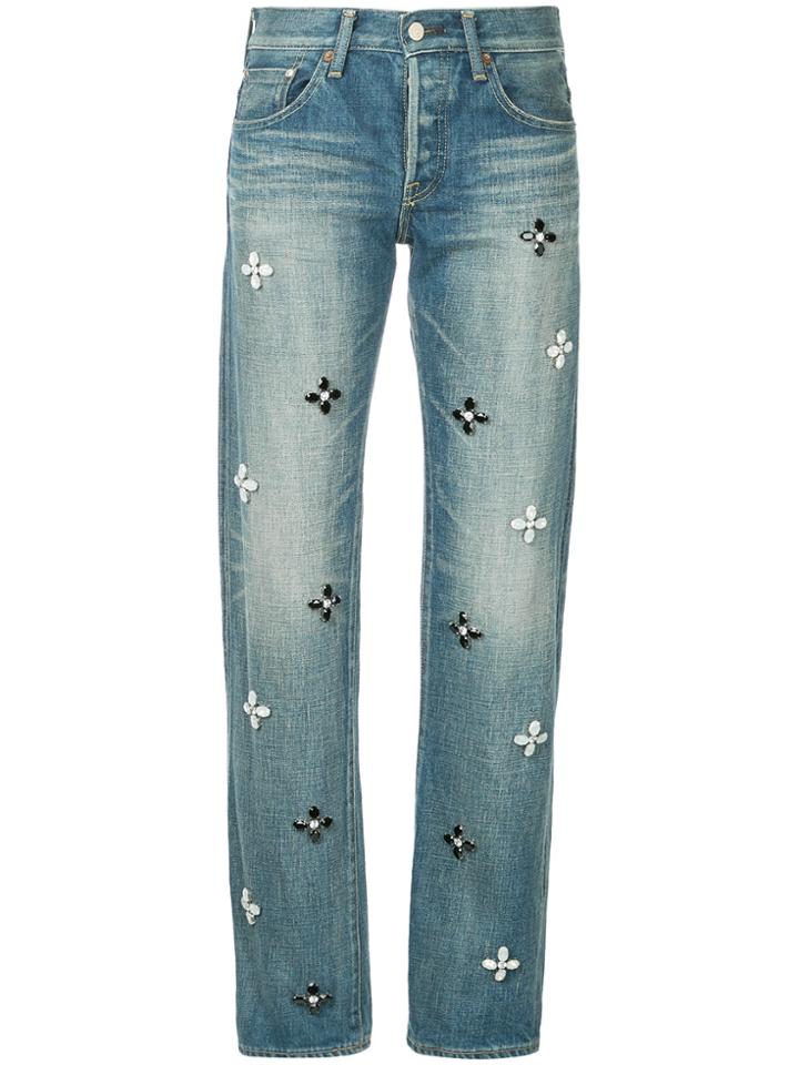 Tu Es Mon Trésor Bijoux Flower Jeans - Blue