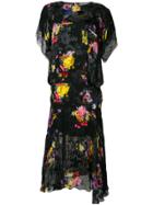 Preen By Thornton Bregazzi Leonora Floral Midi Dress - Black