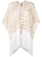 Missoni Fringed Knit Poncho - Neutrals