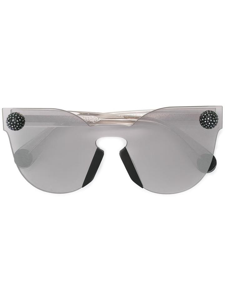 Christopher Kane - 'bumper' Sunglasses - Women - Acetate - One Size, Women's, Grey, Acetate