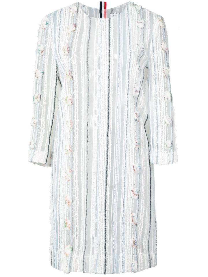 Thom Browne Crewneck 3/4 Sleeve Mini Dreshort Sleeve In Multi Yarn