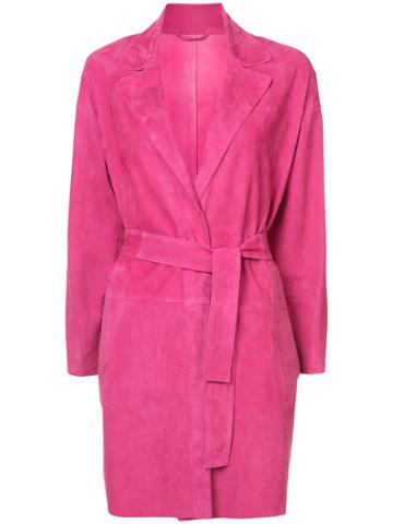 Sylvie Schimmel Gabriel Belted Coat - Pink & Purple
