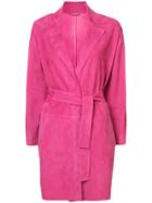 Sylvie Schimmel Gabriel Belted Coat - Pink & Purple