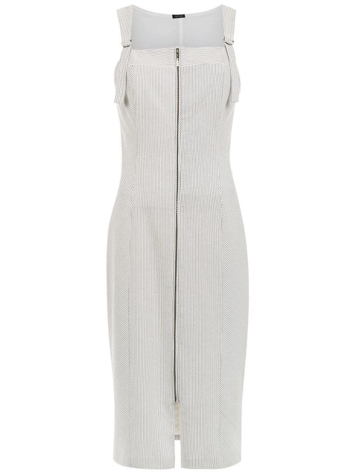 Tufi Duek Midi Striped Dress - Grey