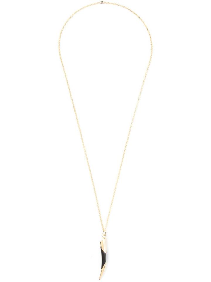 Maiyet Horn Tip Necklace, Women's, Metallic