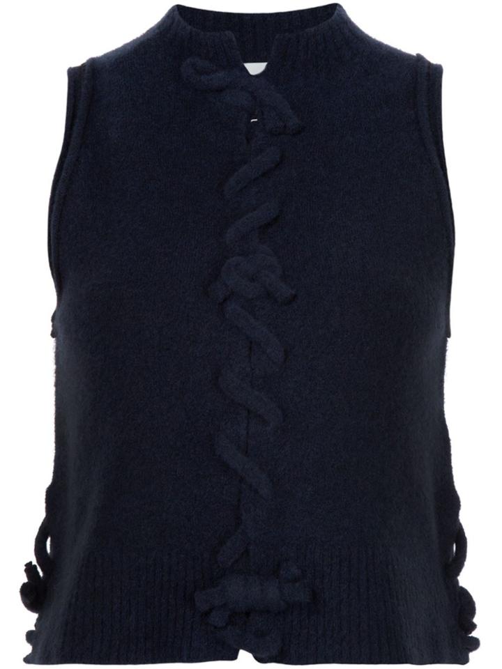 3.1 Phillip Lim Lace-up Knit Top - Blue