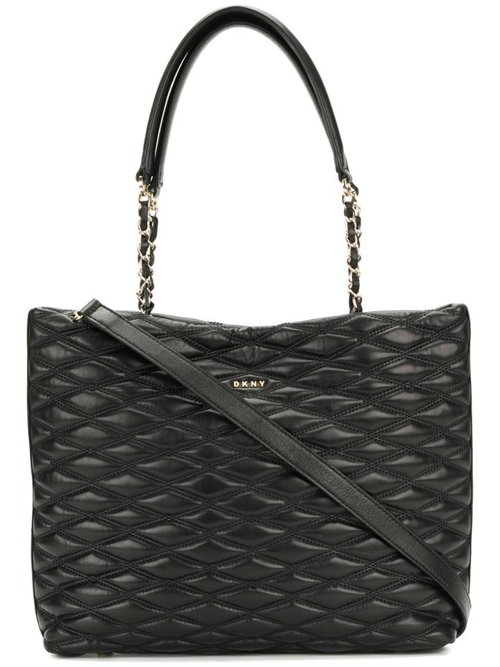 Dkny Quilted Tote Bag - Black