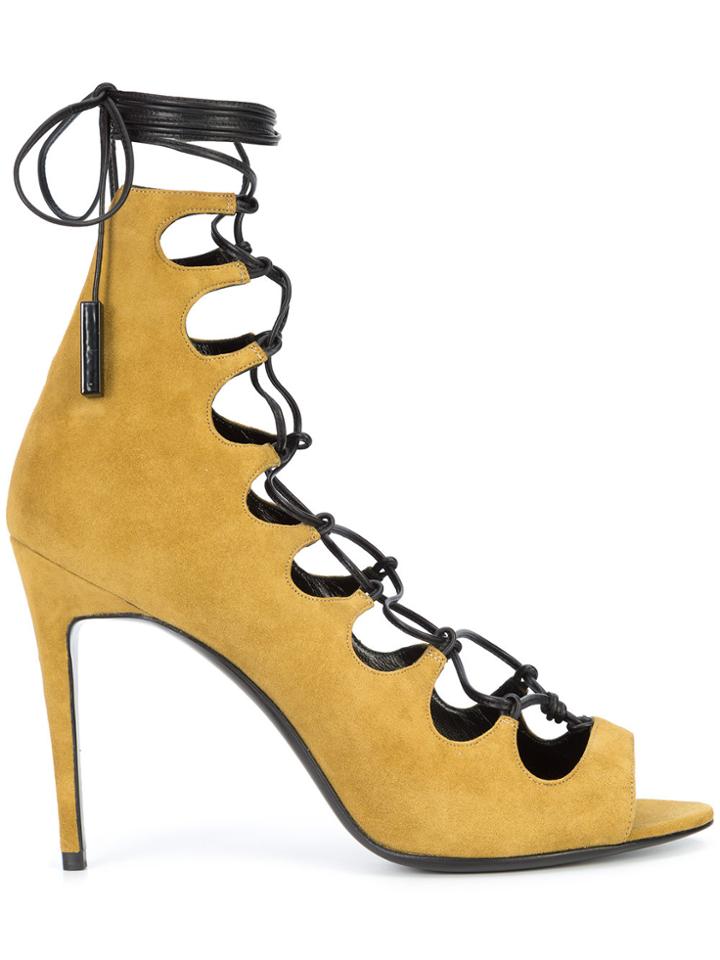 Pierre Hardy Lace-up Sandals - Brown