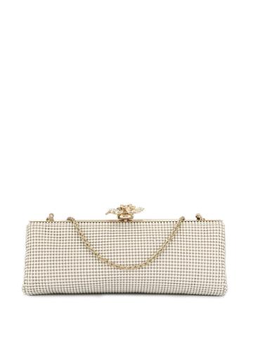 Whiting And Davis Studded Clutch Bag - White