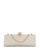 Whiting And Davis Studded Clutch Bag - White