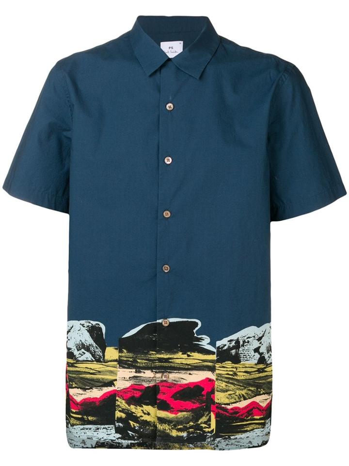 Ps Paul Smith Landscape Shirt - Blue