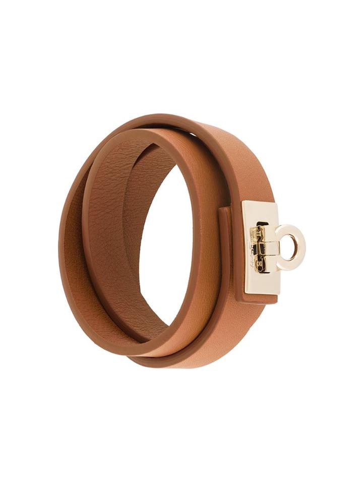 Salvatore Ferragamo 'gancio' Wrap Bracelet, Women's, Brown