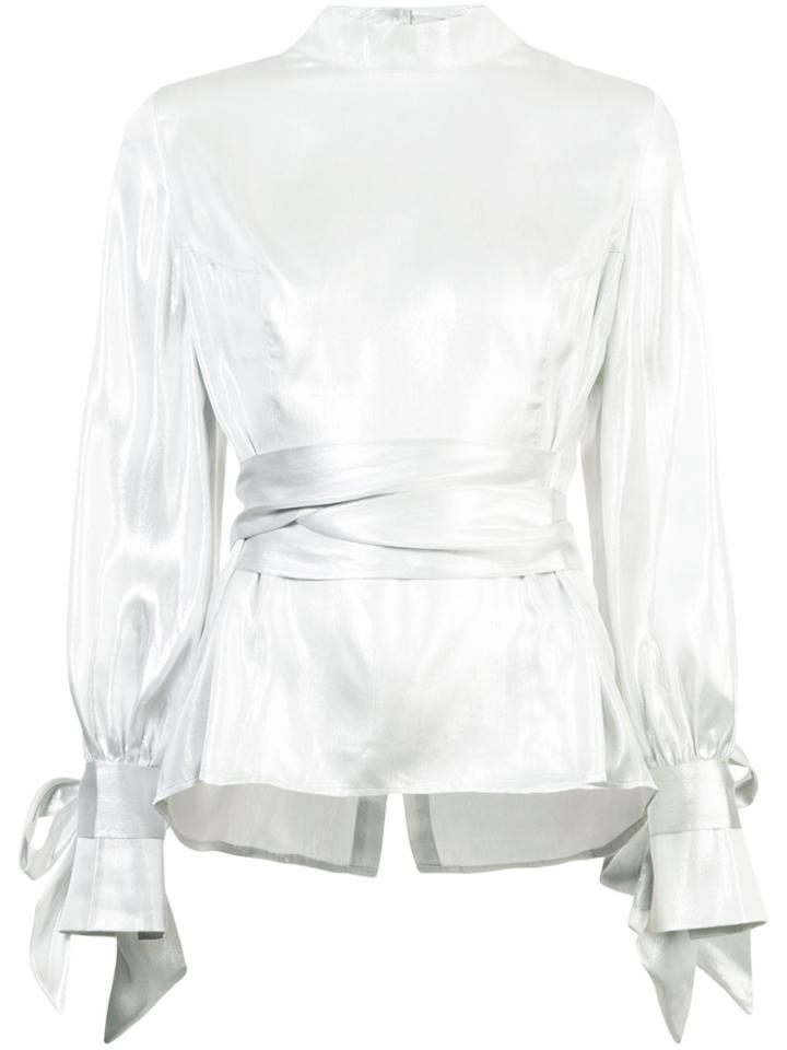 Rodebjer Bow Back Blouse - Metallic