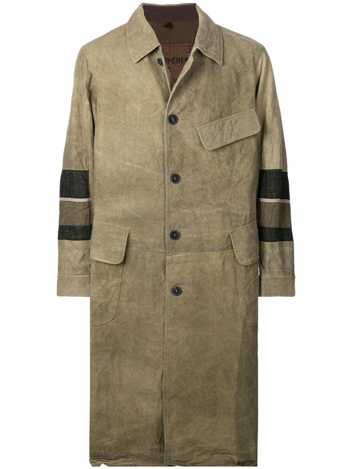 Ziggy Chen Creased Contrast Coat - Nude & Neutrals