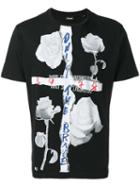 Diesel - Rose Print T-shirt - Men - Cotton - L, Black, Cotton