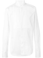 Givenchy Pleated Bib Shirt, Men's, Size: 39, White, Cotton/brass