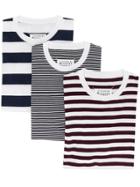 Maison Margiela Striped Short-sleeve T-shirt - White