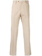 Salvatore Ferragamo Classic Fit Chino Trousers, Men's, Size: 50, Nude/neutrals, Cotton/linen/flax