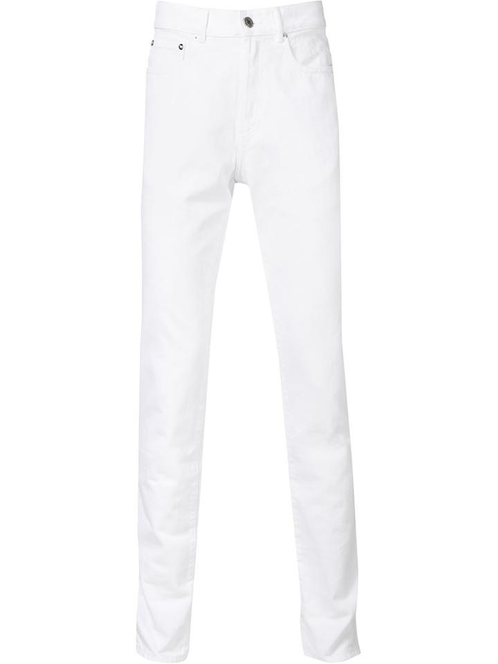 Givenchy Classic Slim Jeans, Men's, Size: 34, White, Cotton