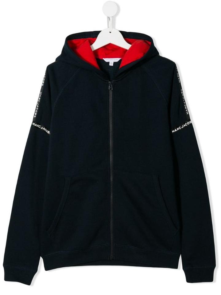 Little Marc Jacobs Teen Zipped Hoodie - Blue