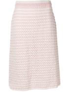 Jil Sander Striped Crochet Skirt - Pink