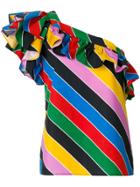 Philosophy Di Lorenzo Serafini Striped One Shoulder Top - Multicolour