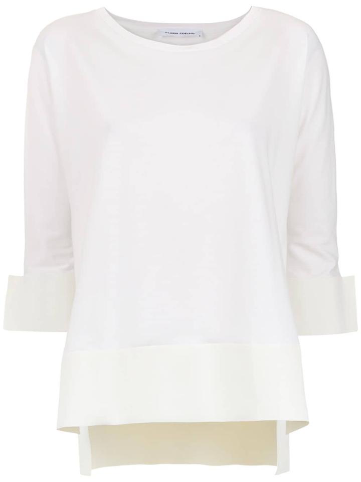 Gloria Coelho Cropped Sleeves T-shirt - White