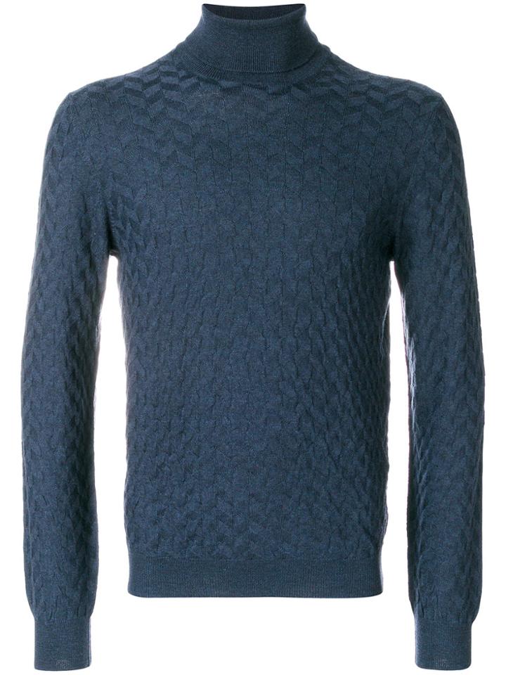 Tagliatore Dolcevita Roll Neck Sweatshirt - Blue