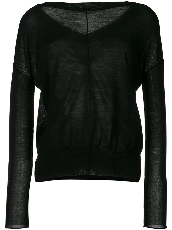 Forte Forte Square Neck Sweater - Black