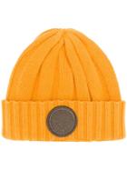 Hydrogen Ribbed Cashmere Beanie - Yellow