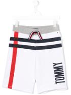 Tommy Hilfiger Junior Jersey Logo Shorts - White