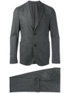 Pal Zileri Tweed Two-piece Suit, Men's, Size: 56, Grey, Wool/spandex/elastane/cupro