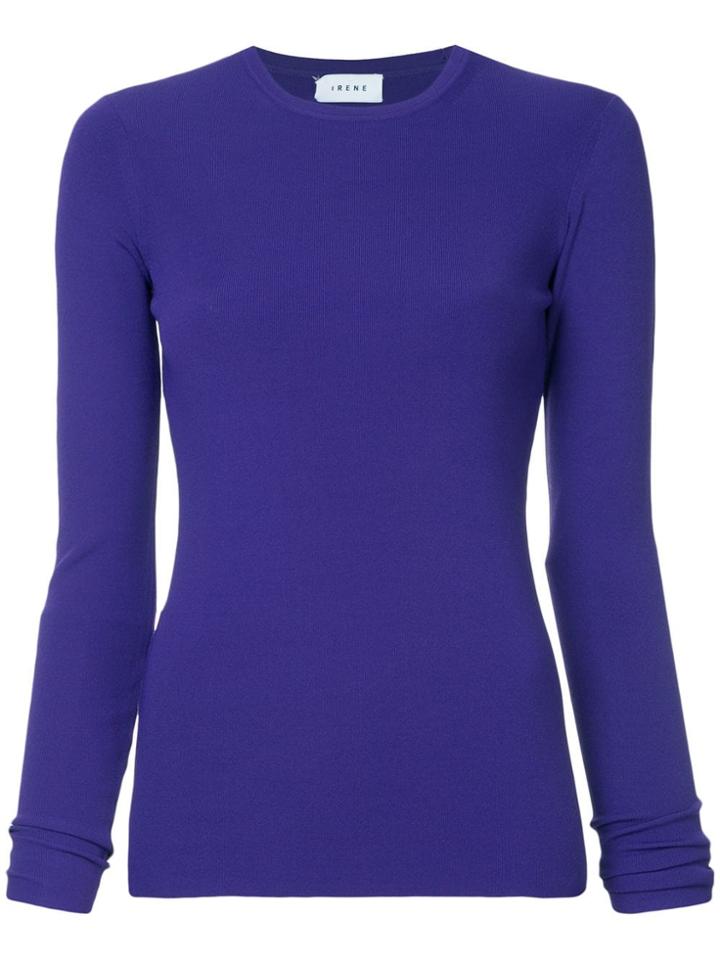 Irene Long-sleeve Fitted Top - Pink & Purple