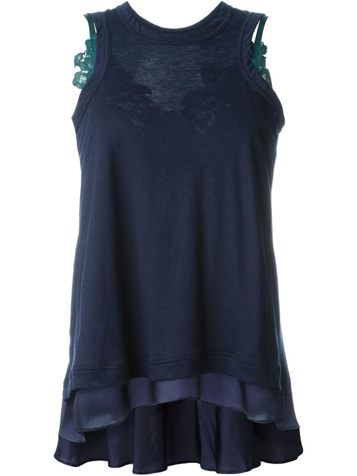 Sacai Lace Detail Tank Top