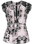 Just Cavalli Designer Print Top - Pink & Purple