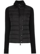 Moncler Grenoble Maglione Knitted Sleeve Puffer Jacket - Black