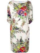 Blumarine Floral Shift Dress - White