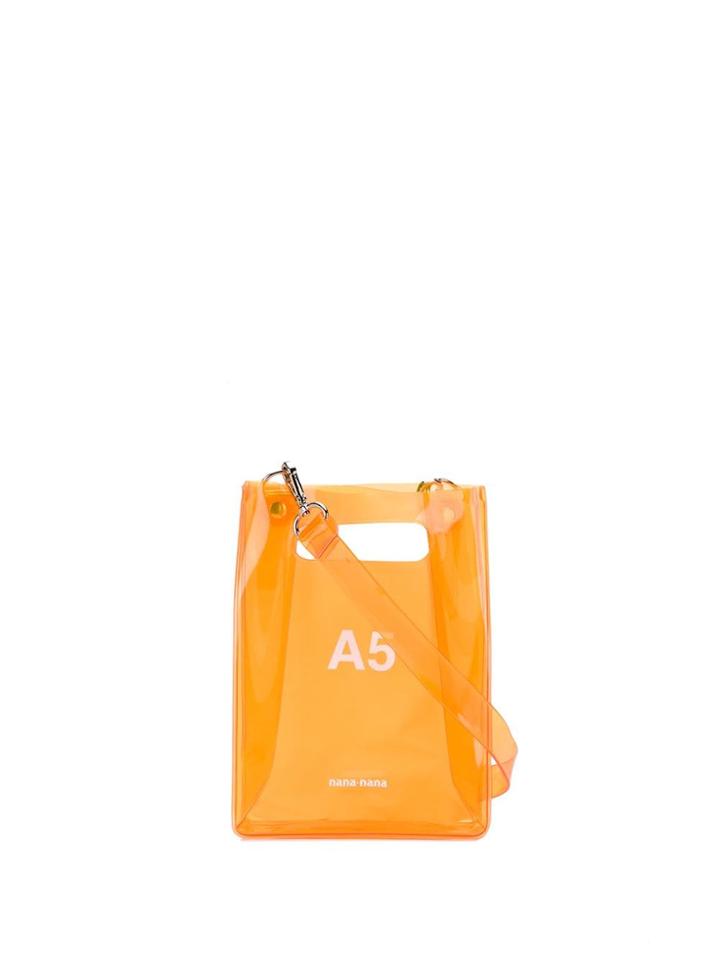 Nana-nana 'a5' Sheer Shoulder Bag - Orange