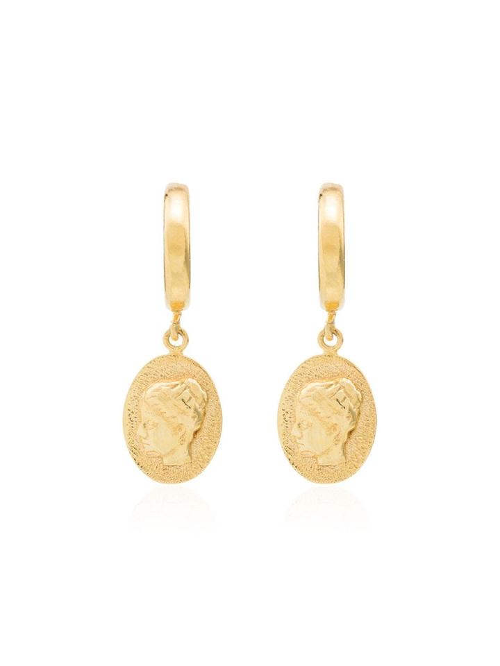 Hermina Athens Hygieia Huggie Earrings - Gold