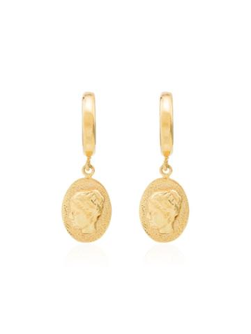 Hermina Athens Hygieia Huggie Earrings - Gold
