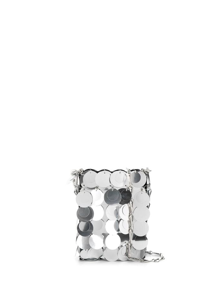 Paco Rabanne Sequined Crossbody Bag - Silver