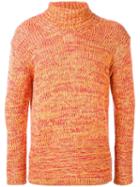 En Route Turtleneck Jumper, Men's, Size: 3, Yellow/orange, Cotton