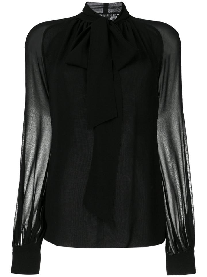 Giambattista Valli Pussy Bow Blouse - Black
