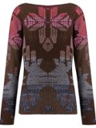 Cecilia Prado Pattern Knitted Blouse, Women's, Size: P, Brown, Acrylic/polyamide/viscose