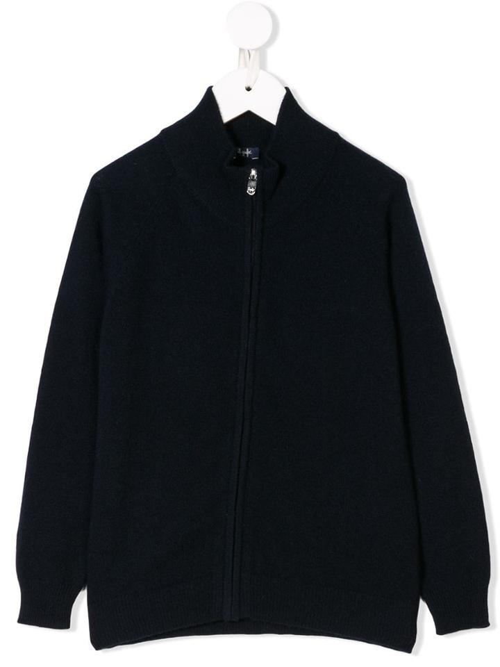 Il Gufo Teen Zipped Cardigan - Blue
