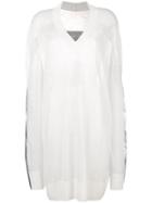 Maison Margiela Panelled Mid-length V-neck Sweater - White